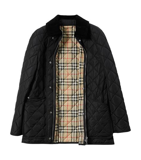 burberry jacket mid length quilted plaid inside|burberry waterproof jacket.